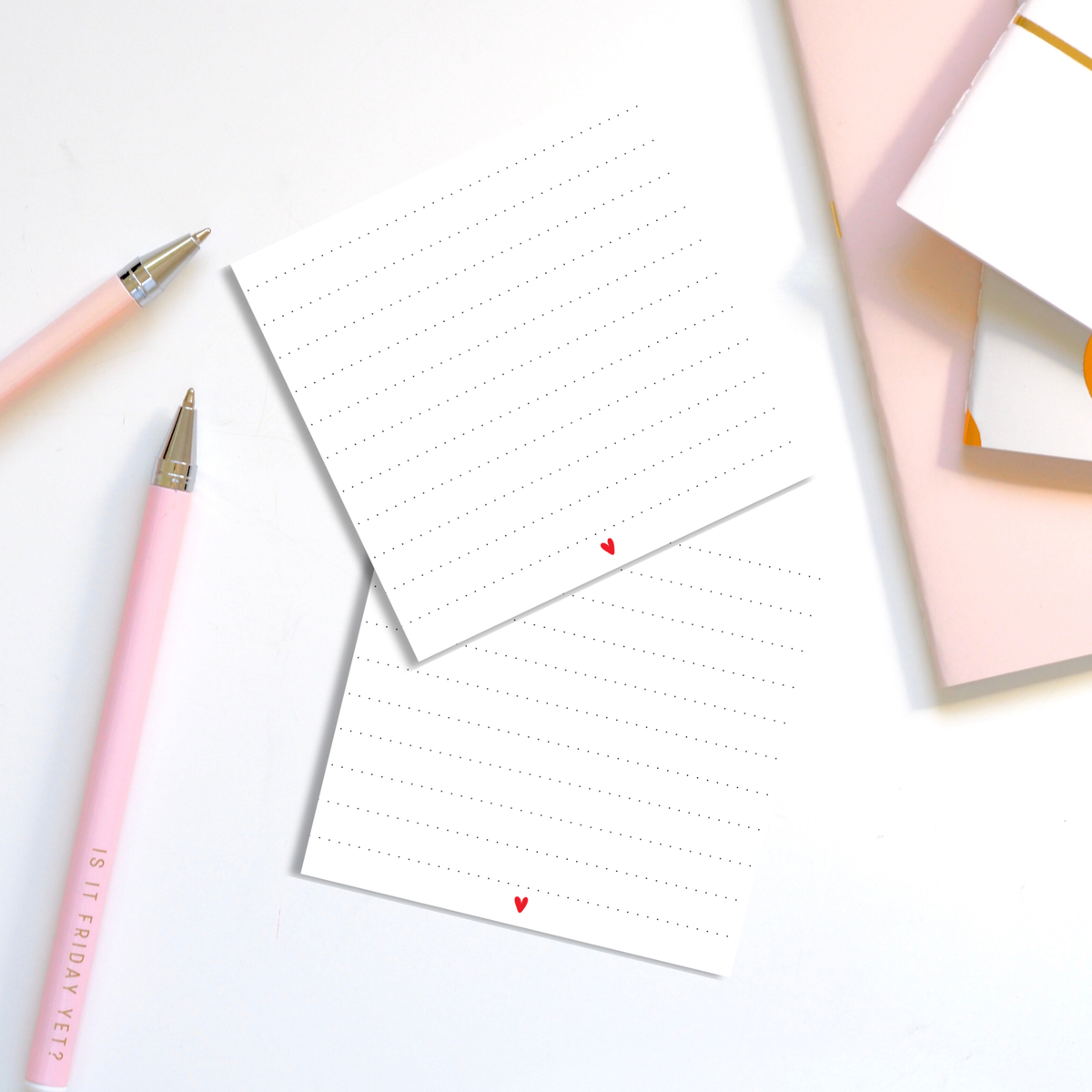 Dotted Heart Sticky Notes