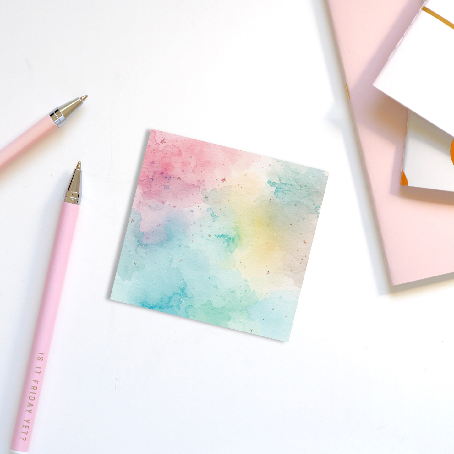 Enchanted Stardust Watercolor Sticky Notes