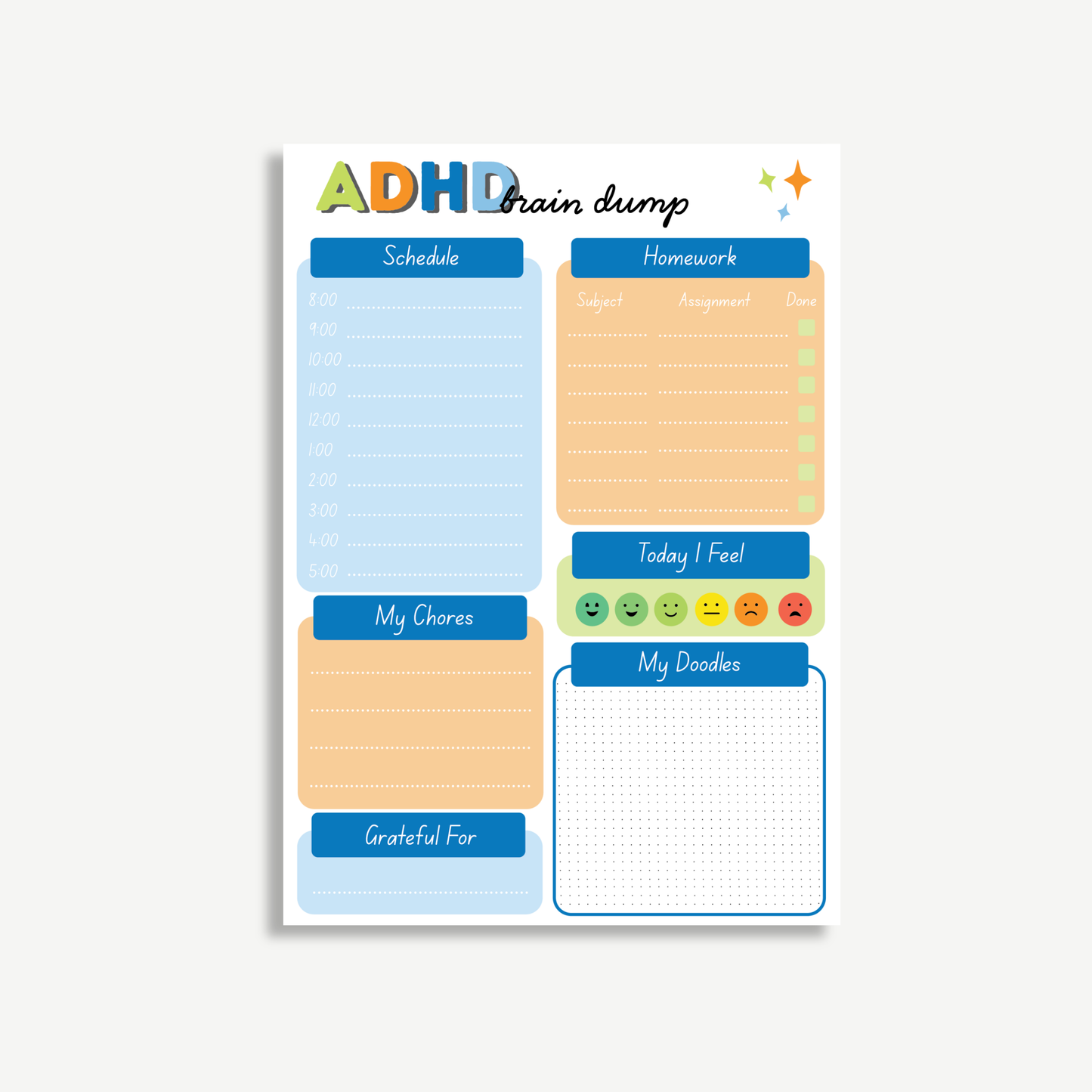 ADHD Brain Dump Notepad