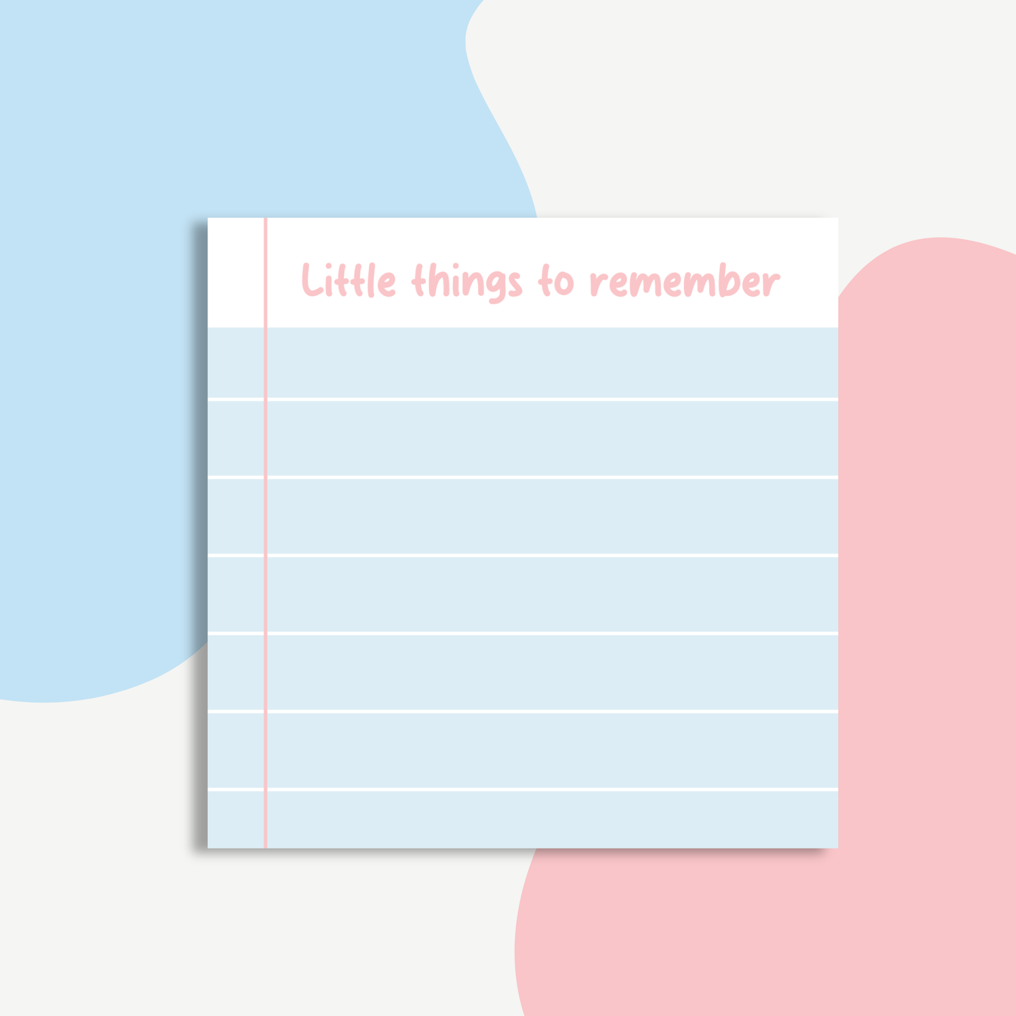 Little Things Notepad | 5" x 5" Pastel To-Do List
