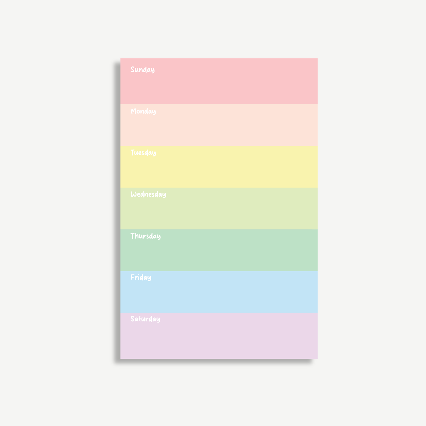 Pastel Weekly Planner Notepad | Cute Desk Notepad