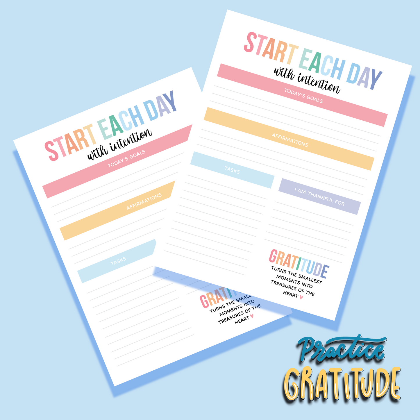 ✨ Start Each Day With Intention Notepad | Gratitude, Goals & Affirmations ✨