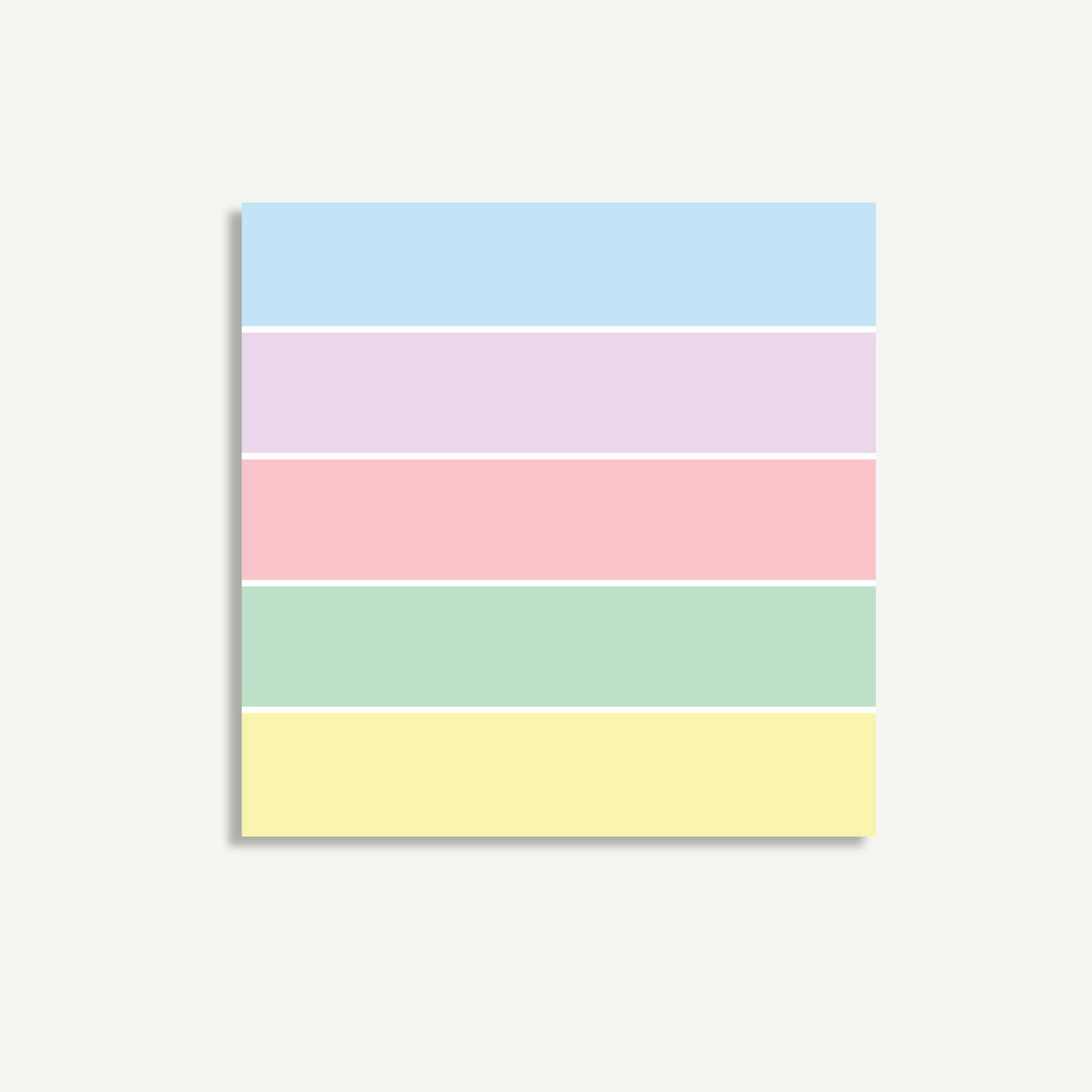 Pastel Stripes Notepad 5x5"
