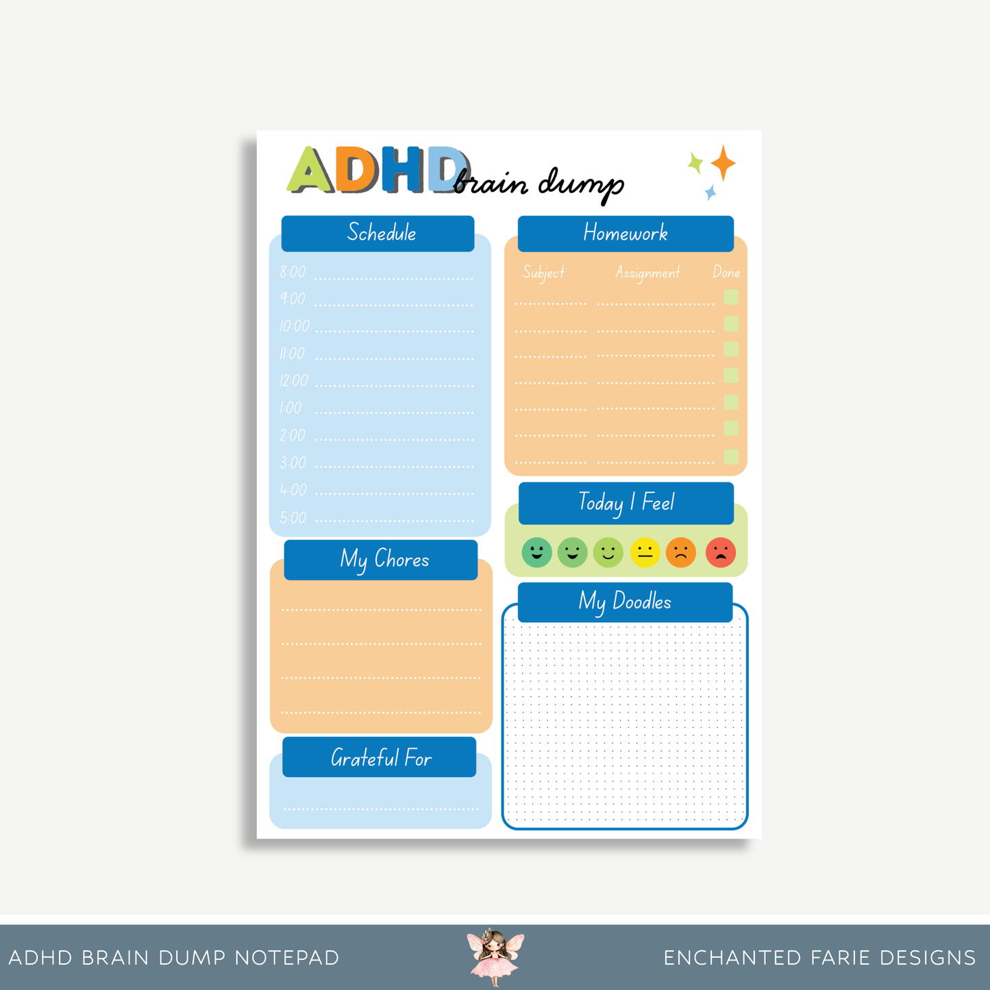 ADHD Brain Dump Notepad
