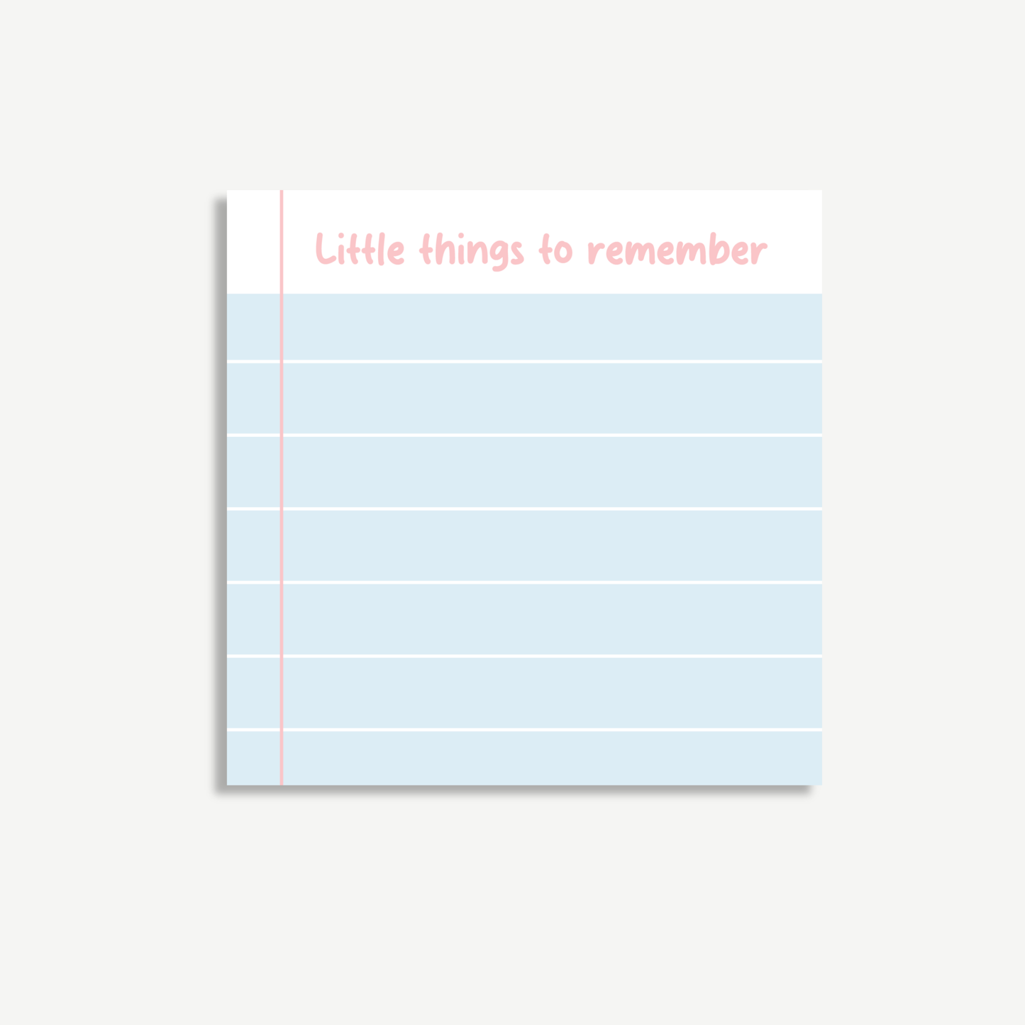 Little Things Notepad | 5" x 5" Pastel To-Do List