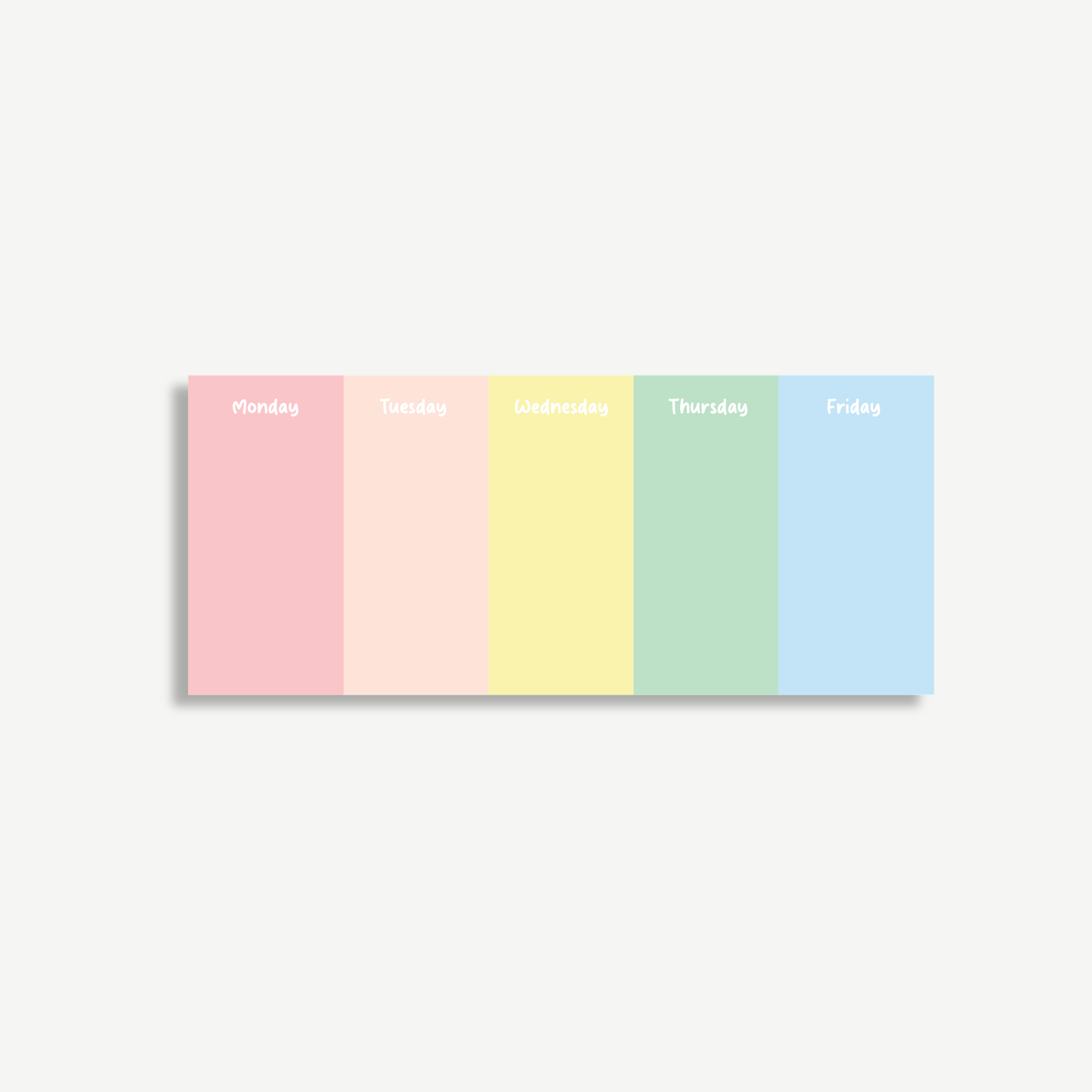 Pastel Weekly Shortie Notepad | Cute Desk Planner Pad