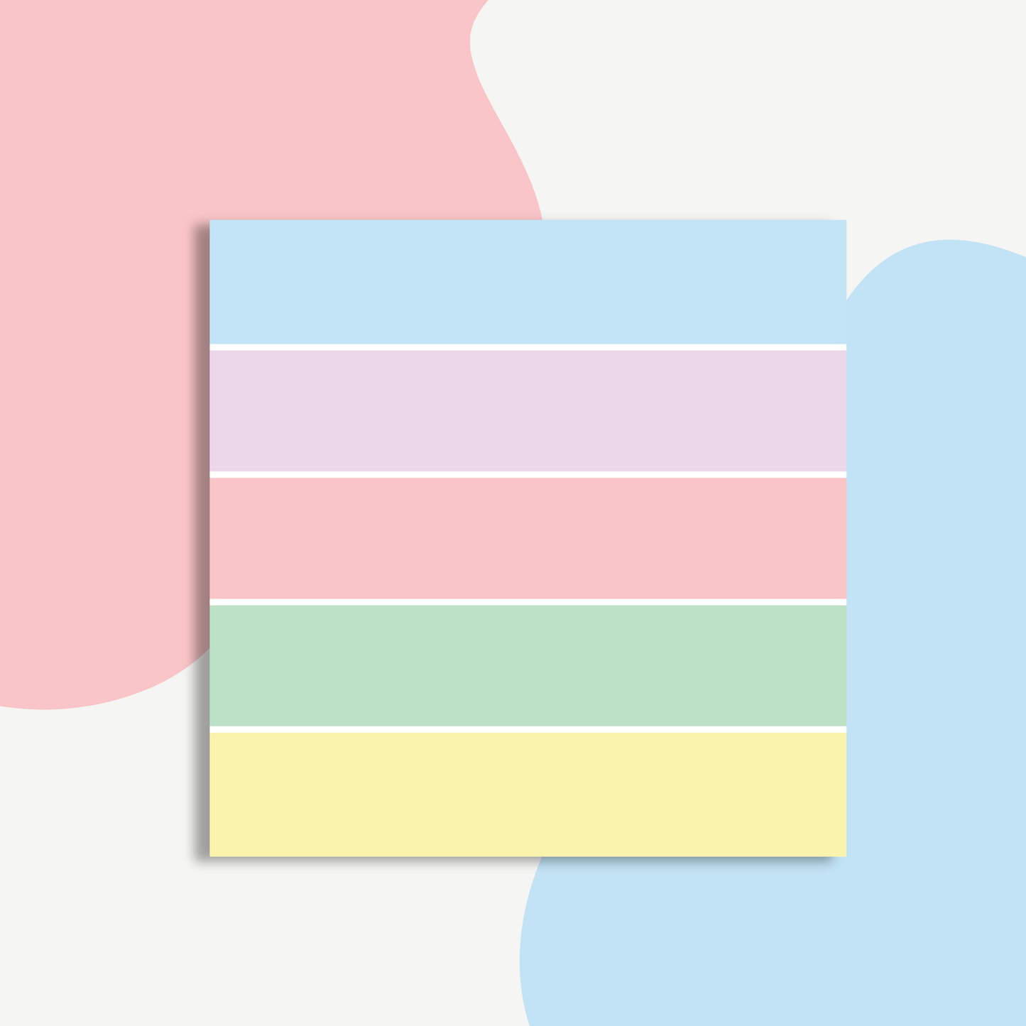 Pastel Stripes Notepad 5x5"