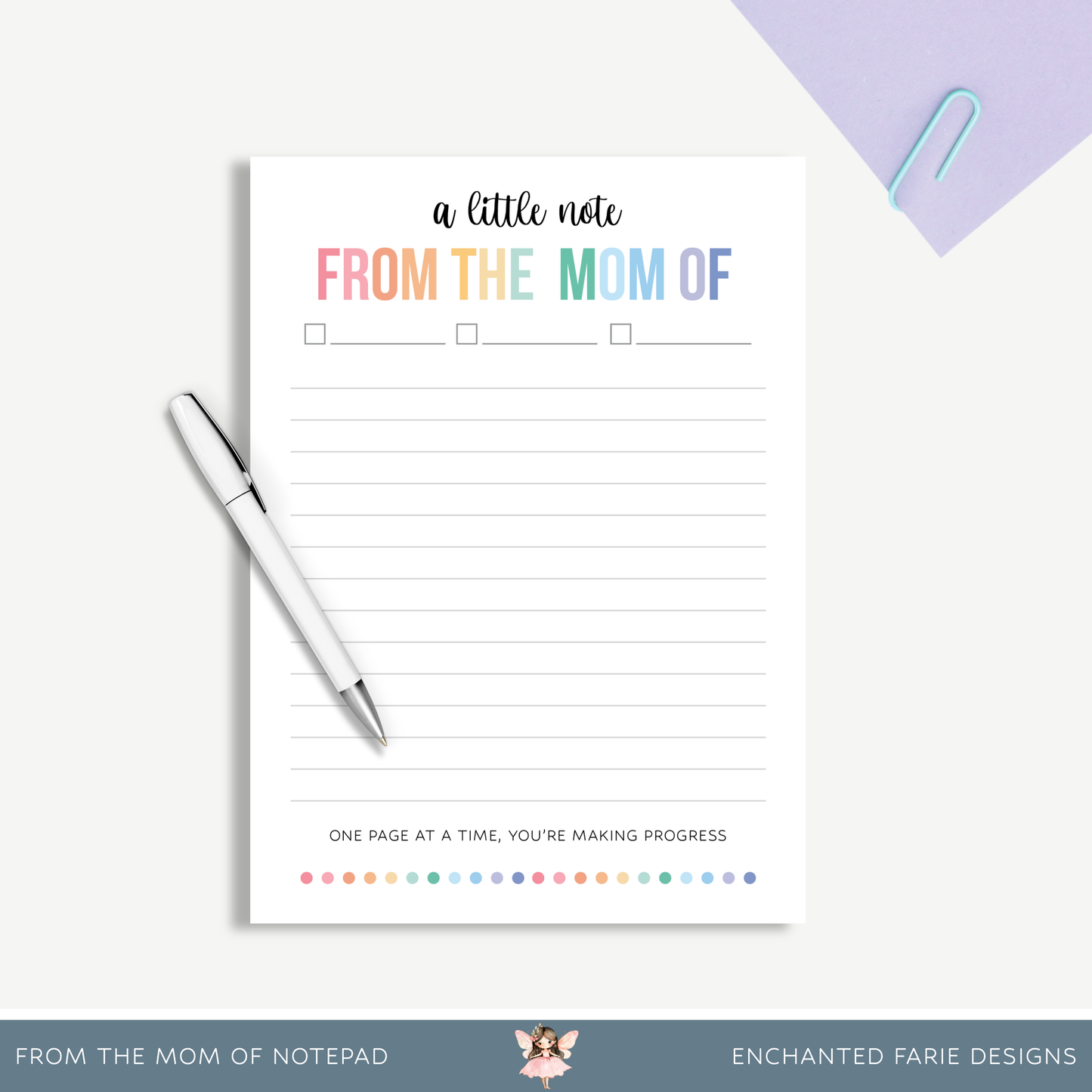 From the Mom Of Notepad | Thoughtful Parent Note Pad