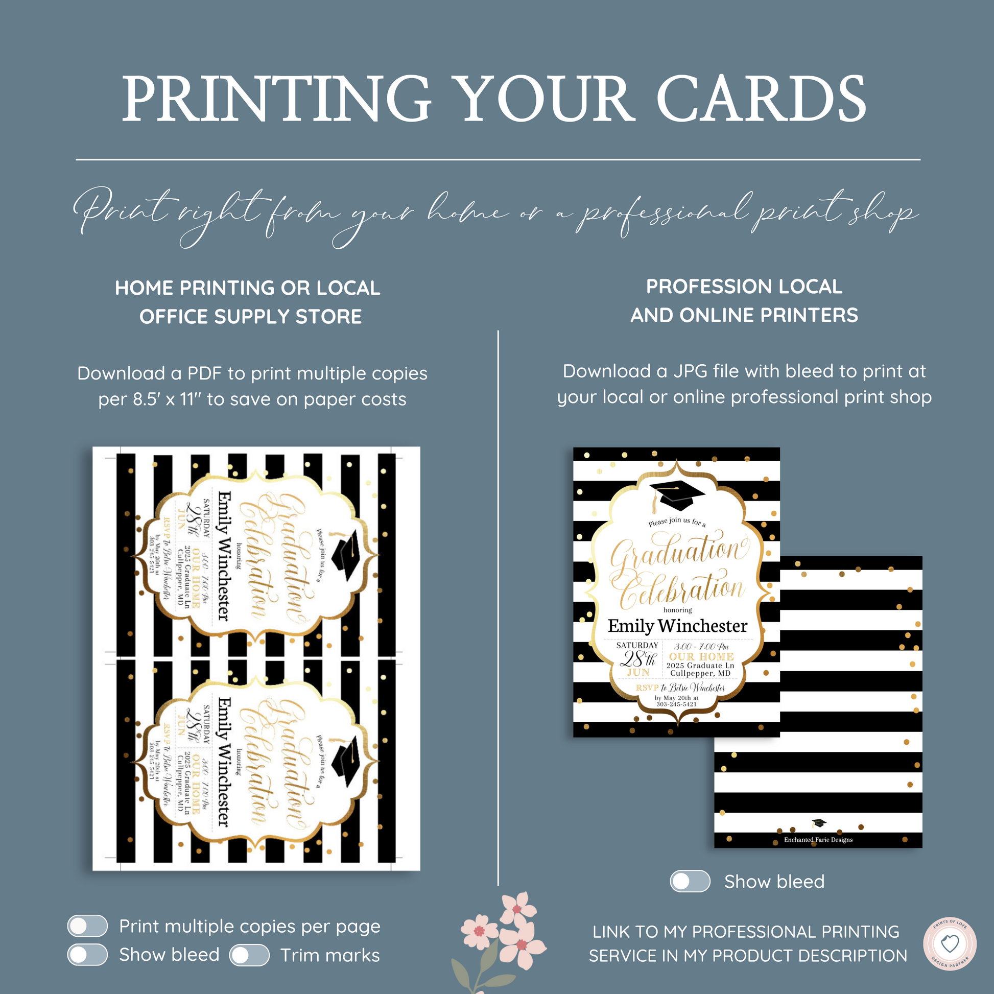 Printing your invitations