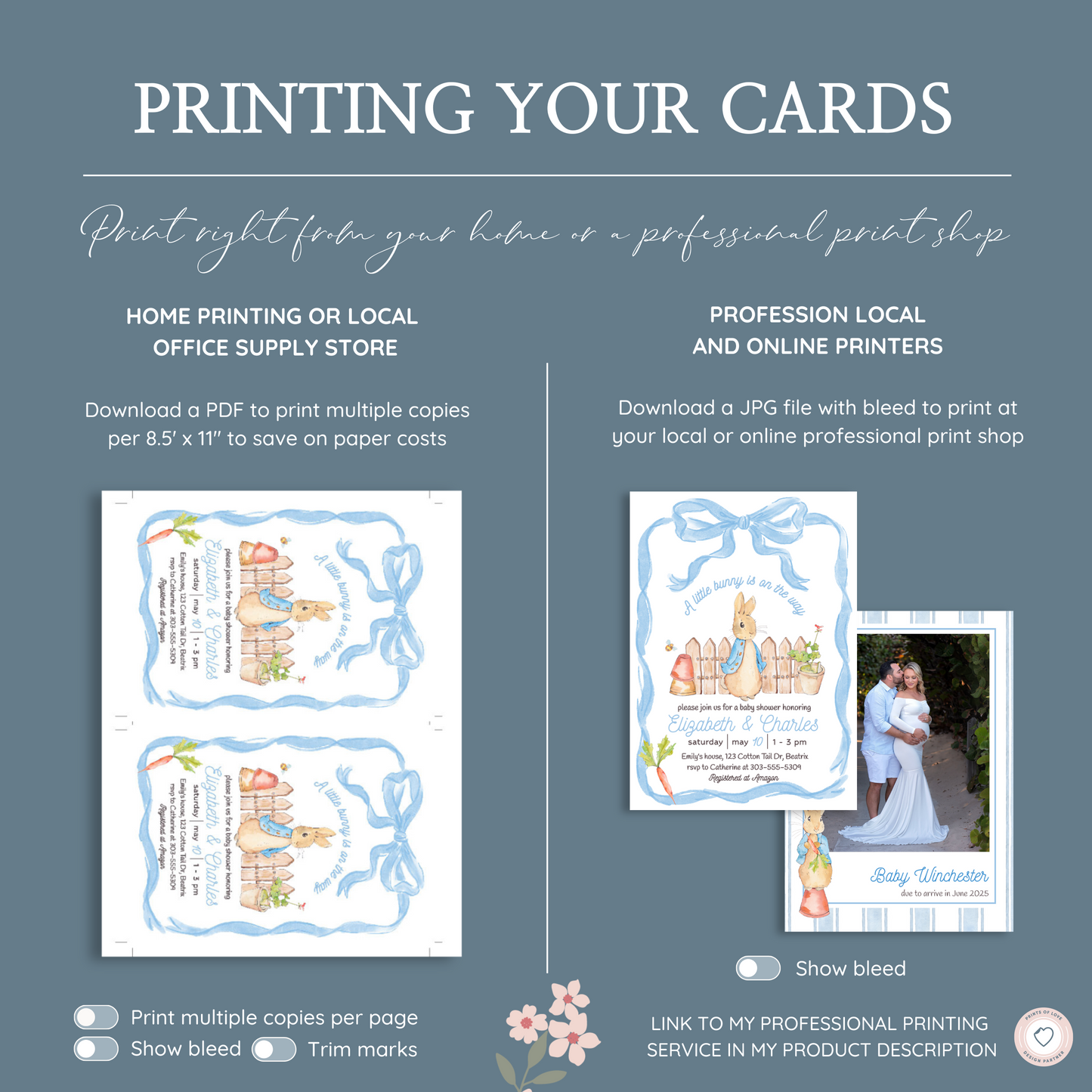 Peter Rabbit Baby Shower Invitation