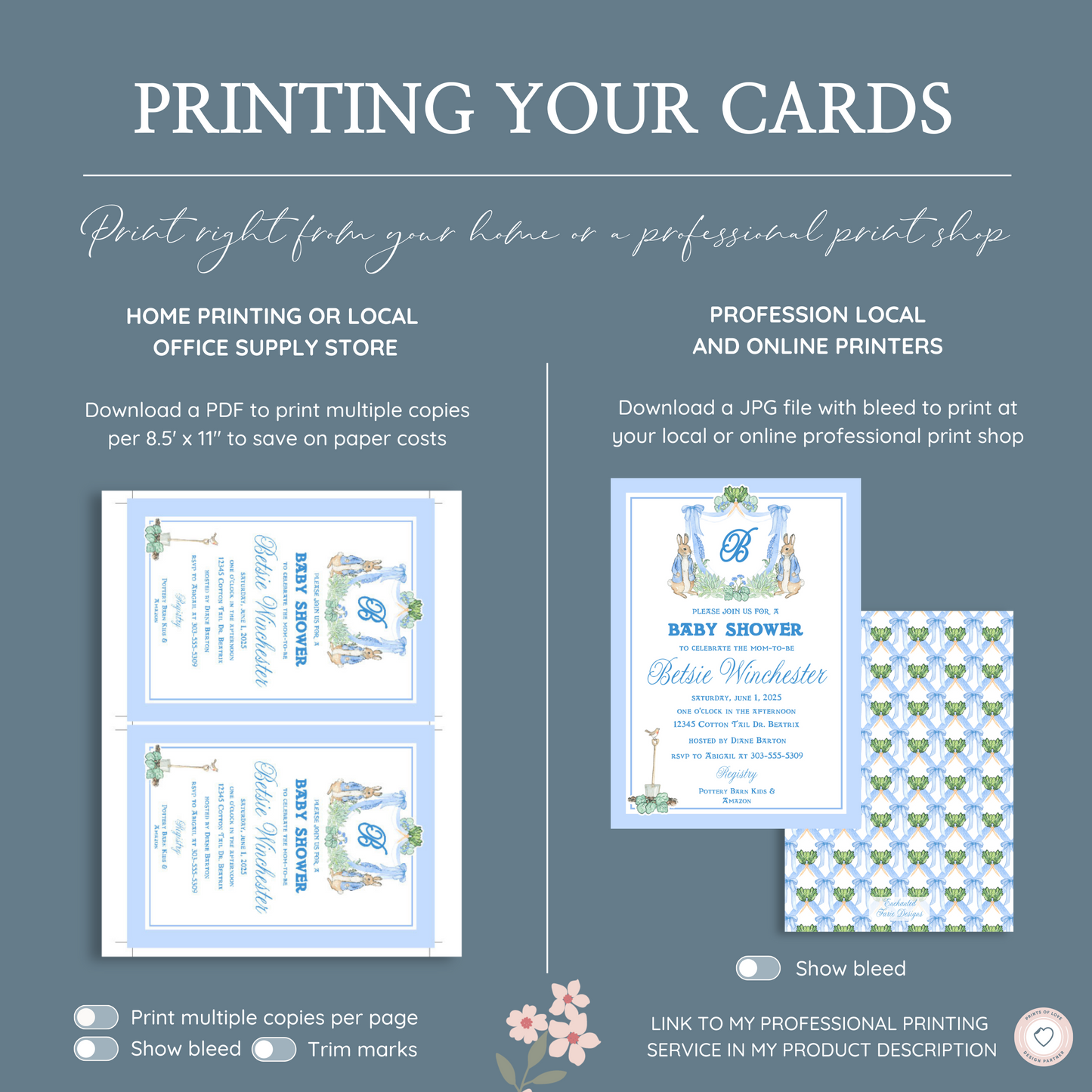 Peter Rabbit Baby Boy Shower Invitation