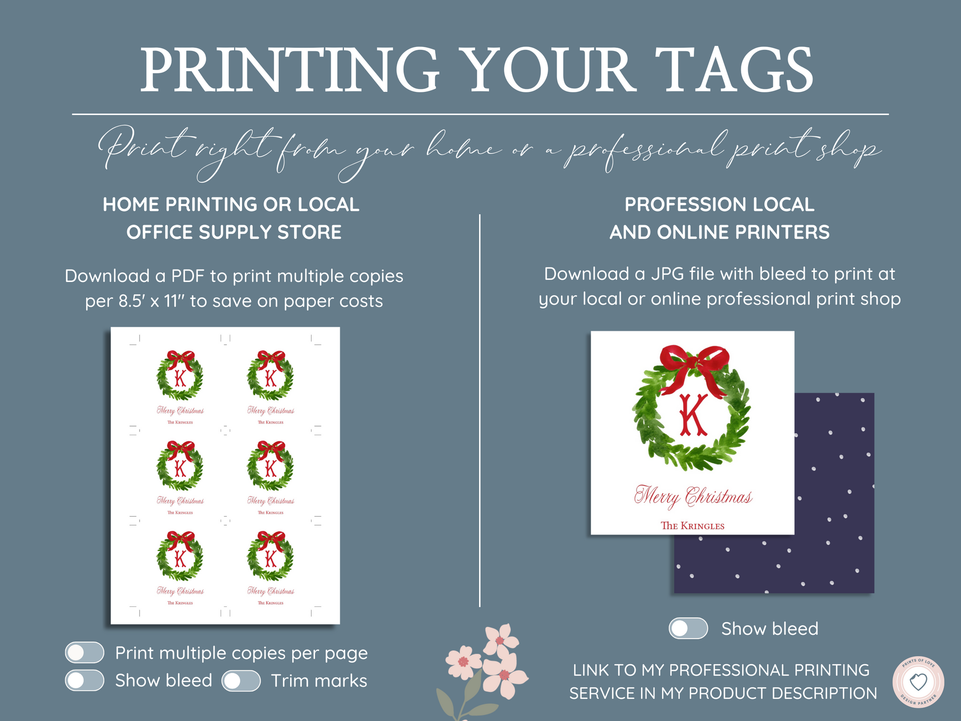 Christmas Monogram Tag 