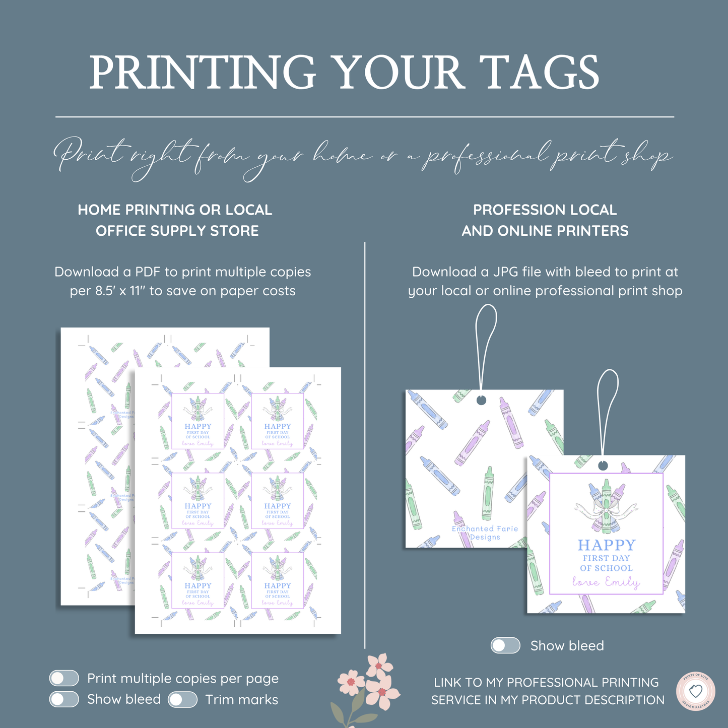 Printable Back-to-School Gift Tag – Crayon Bunch Design