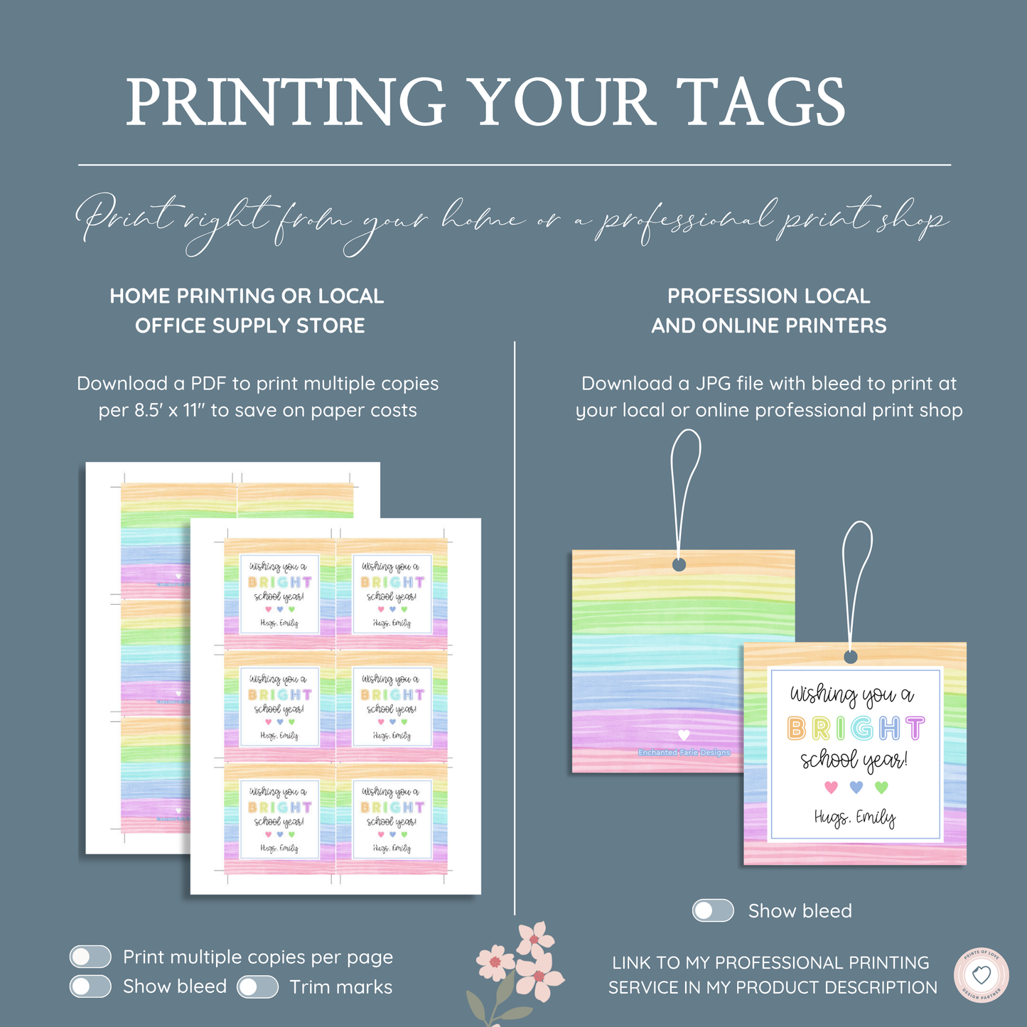 Wishing You a Bright School Year Gift Tag – Printable