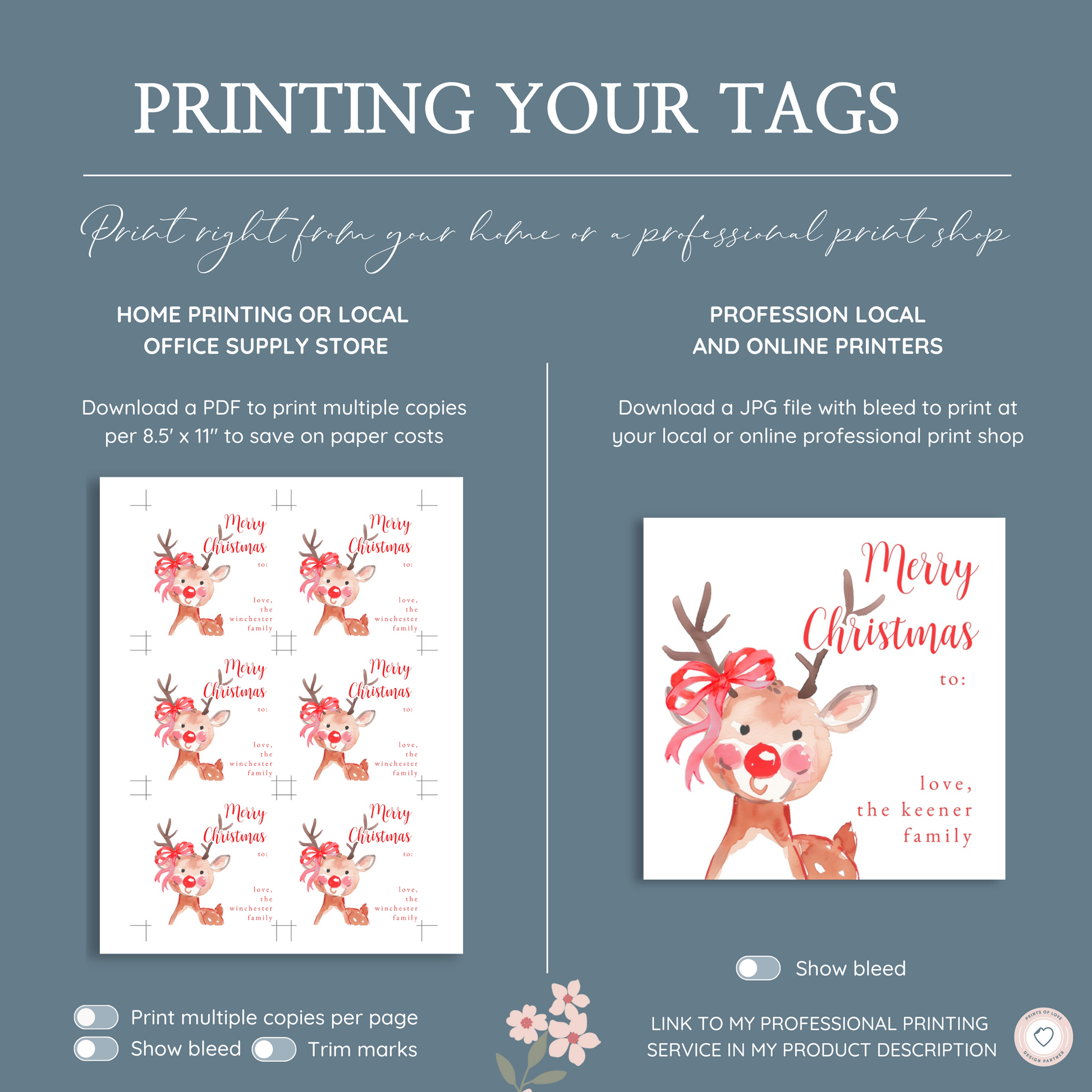 3" Girl Gift Tag