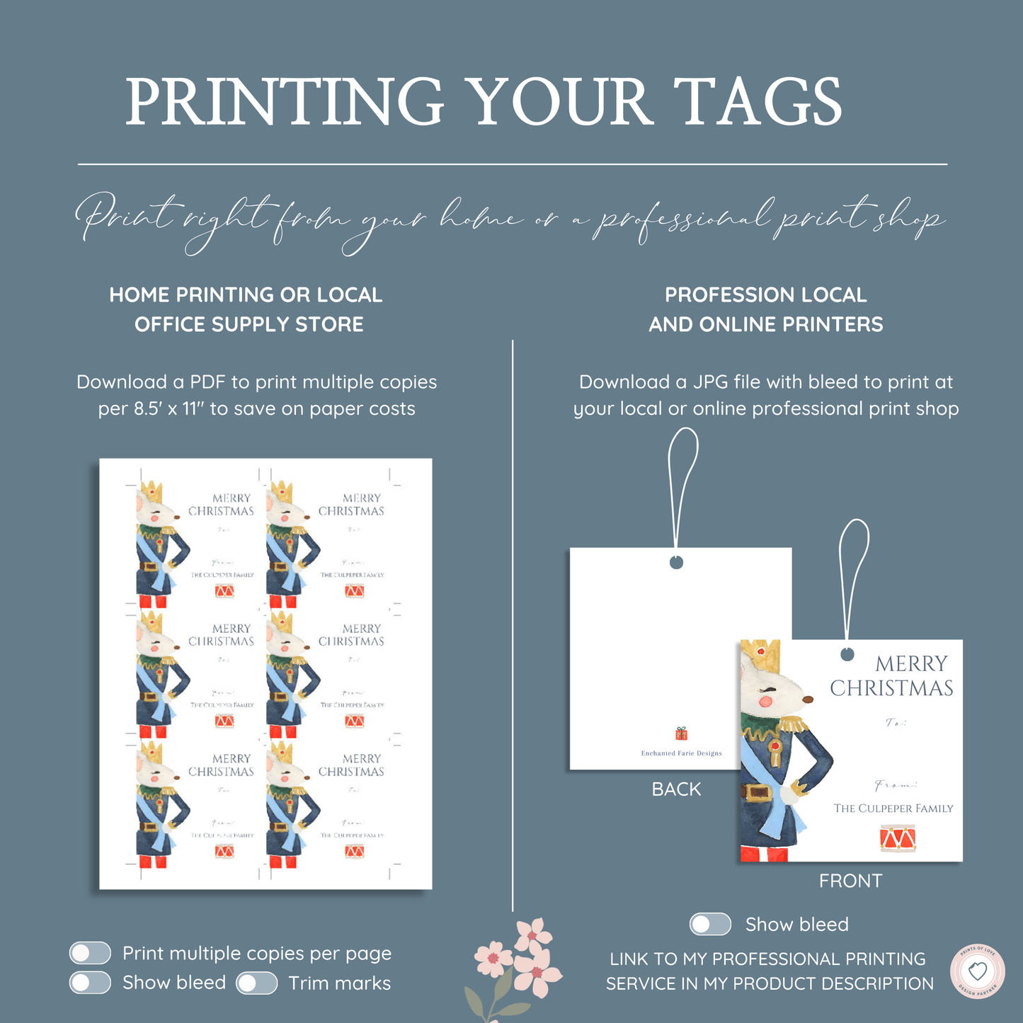 Nutcracker Mouse King Christmas Gift Tag