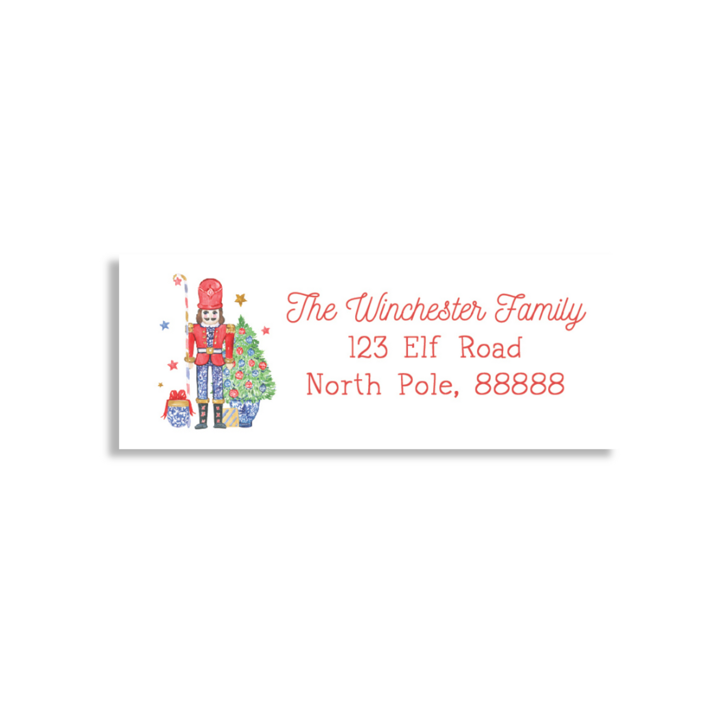 Blue Nutcracker - Printed Return Labels | Set of 60 Labels