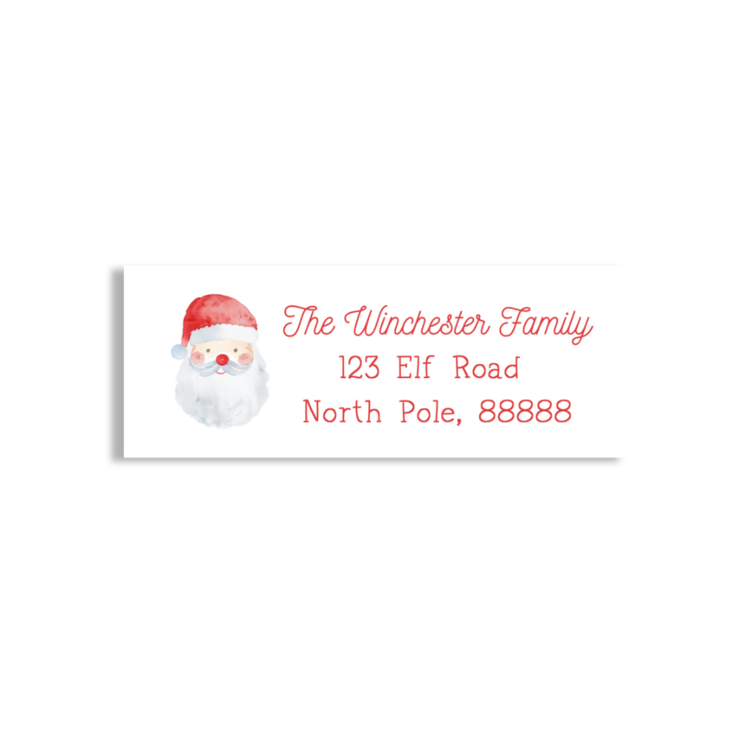 Santa Face Printed Return Labels