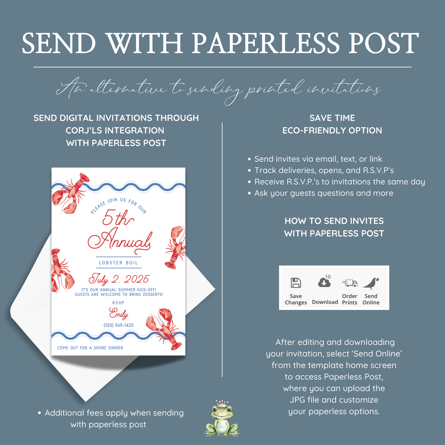Lobster Boil Red Invitation – 5th Annual Summer Party Printable
