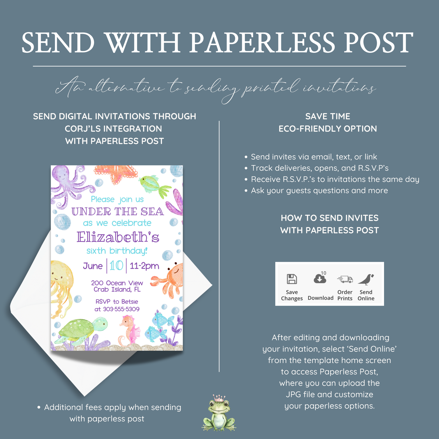 Under the Sea Birthday Invitation 5x7