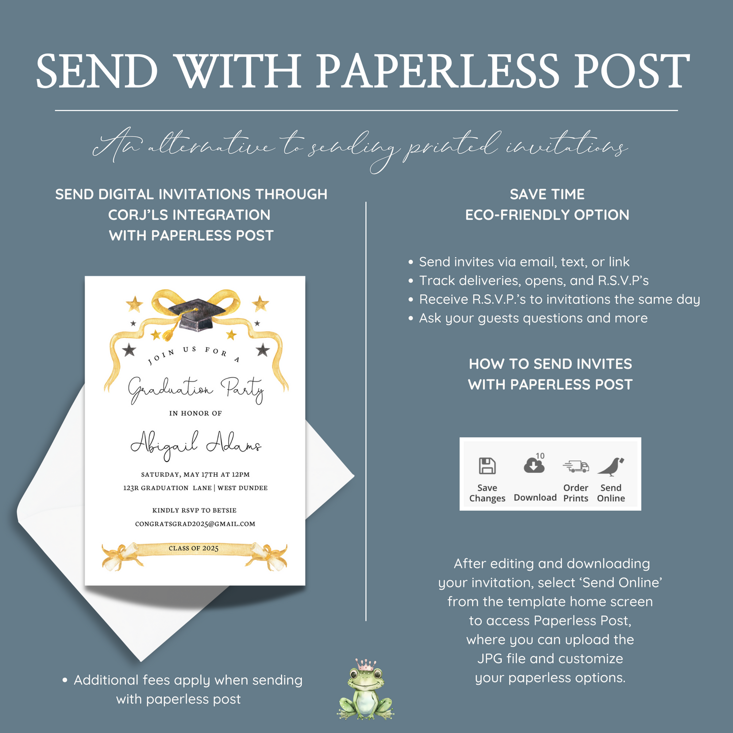 Graduation Party Invitation with Photo – Class of 2025