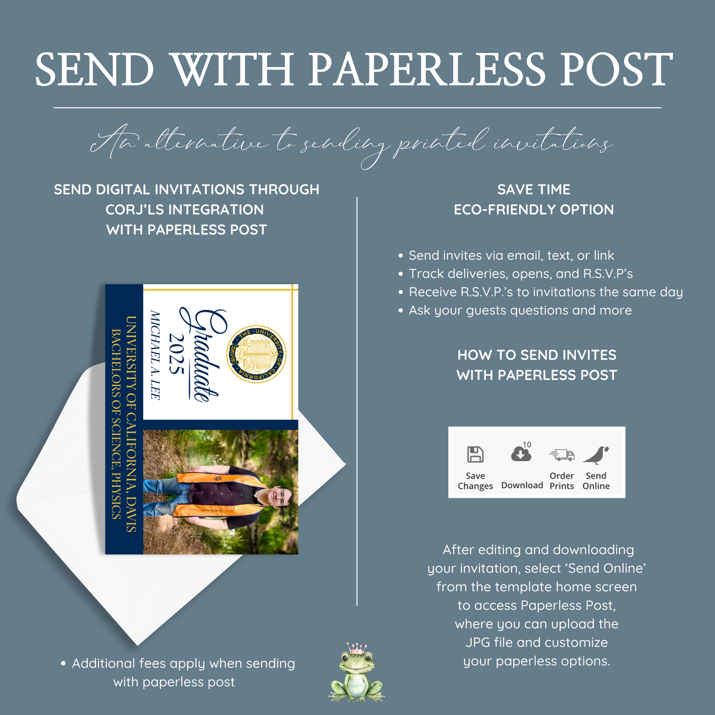 College Graduation Invitation Template | 5x7" Front & Back Editable Design