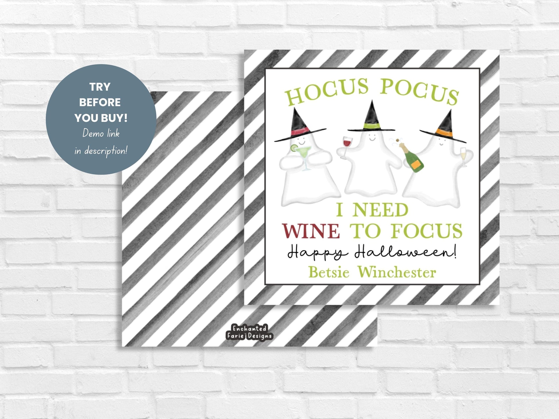 Hocus Pocus Printable Gift Tag