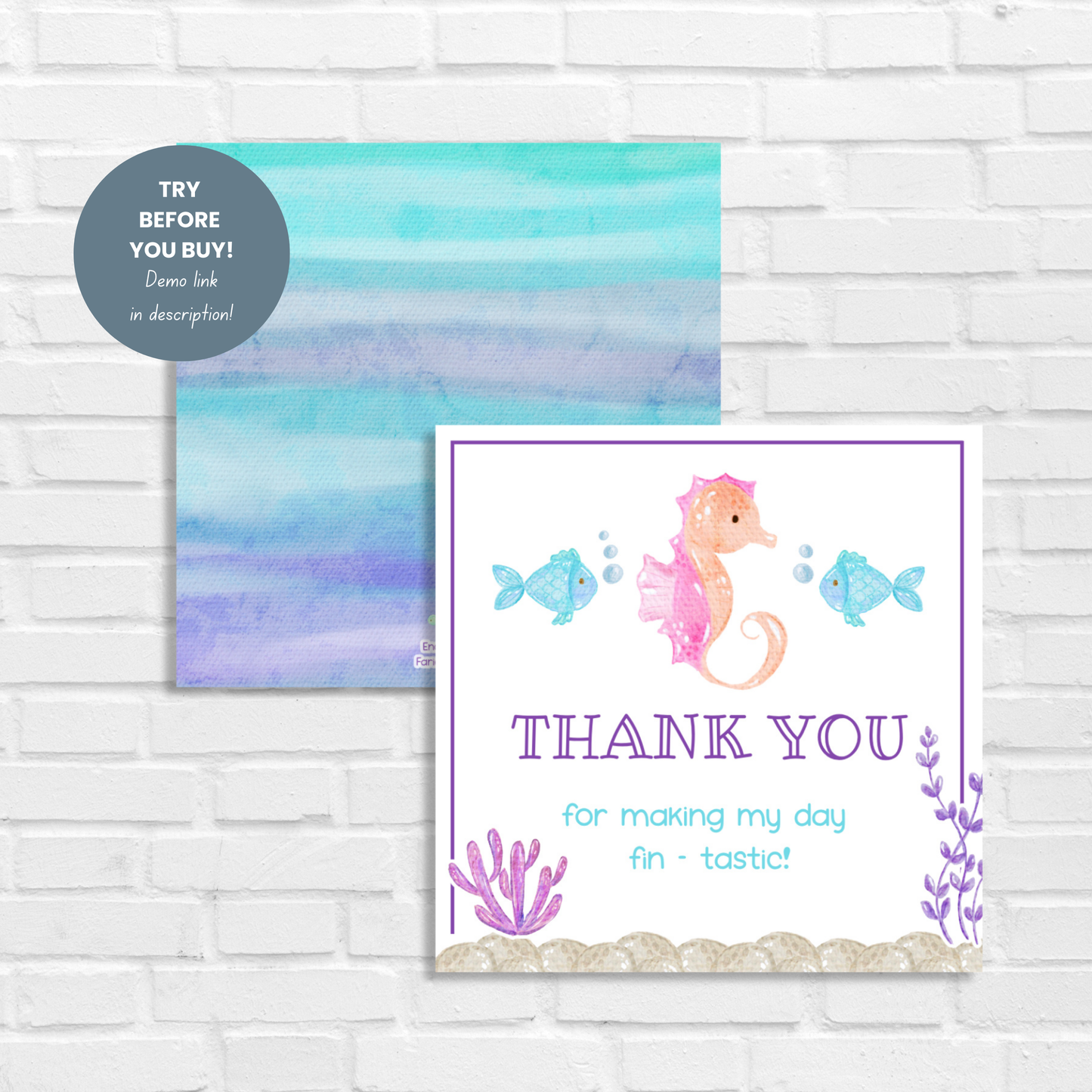 Under the Sea - 3x3 Gift Tag