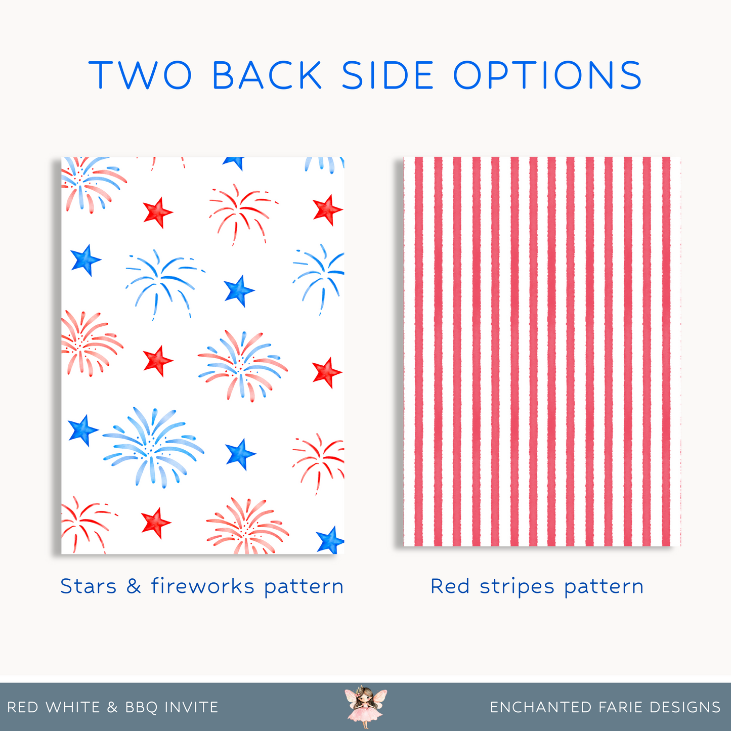 Red, White & BBQ 4th of July Invitation