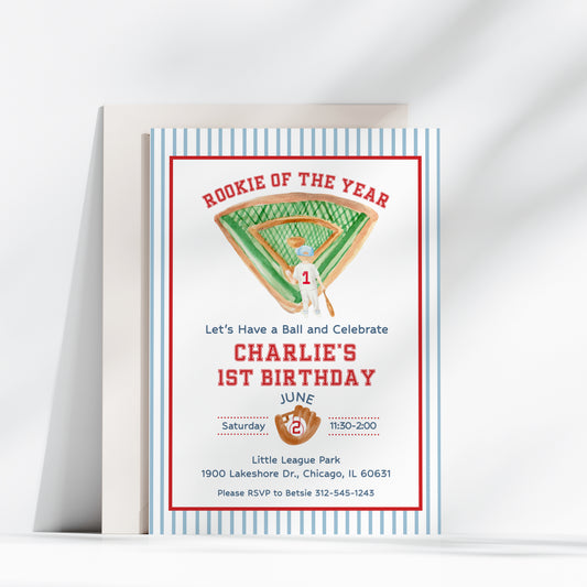 Baseball Birthday Invitation